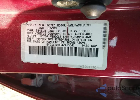 2004 Pontiac Vibe z USA, uszkodzony, nr VIN 5Y2SL62864Z415041